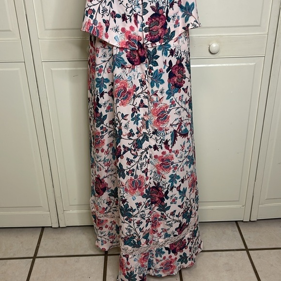 Boutique Women’s High-Low Multicolor Floral Maxi Dress Size 0X - Picture 8 of 11